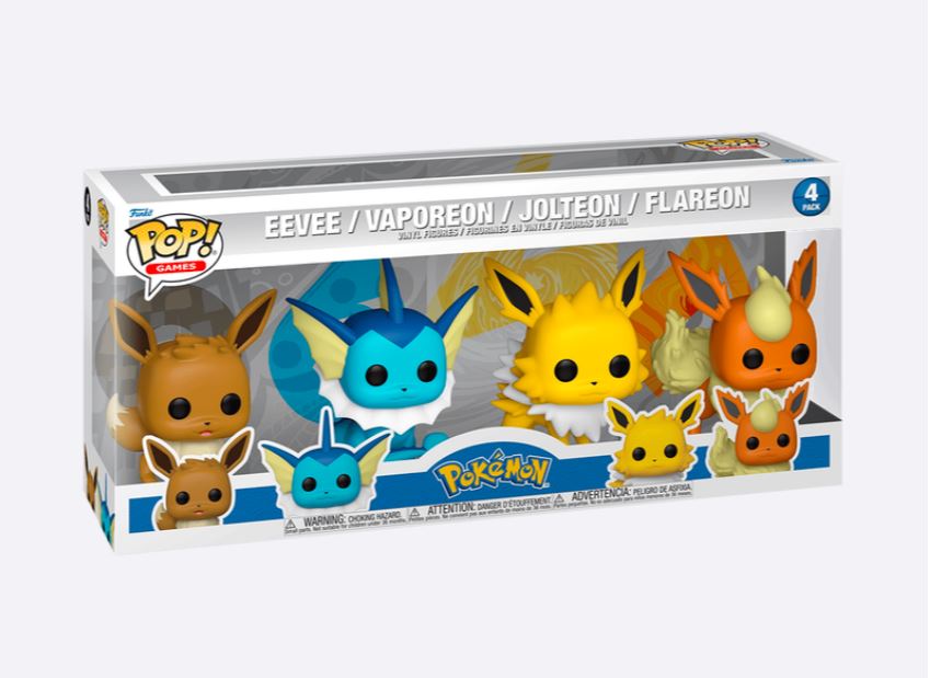 💥Funko PoP - Pokemon - Eevee / Vaporeon / Jolteon / Flareon - 4 Pack