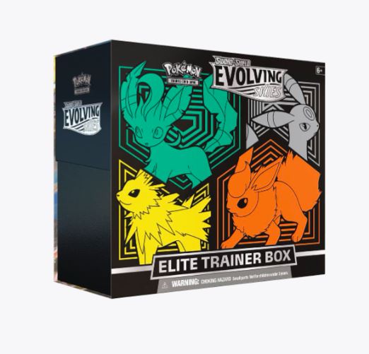 *English Pokémon TCG: Sword & Shield— Evolving Skies Elite Trainer Box [Flareon/Jolteon/Umbreon/Leafeon]